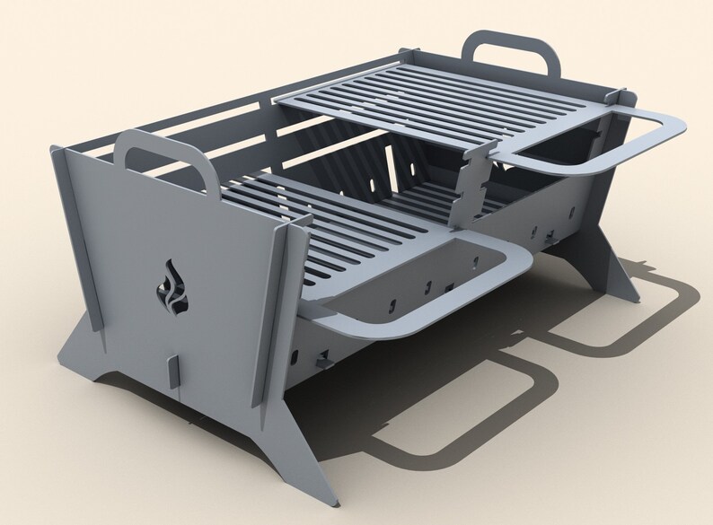 Collapsible Grill 485mm X 690mm DXF File Fire Pit Collapsible Etsy