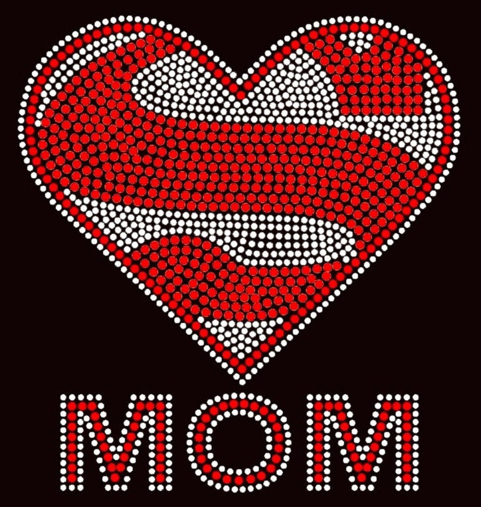 Cowboy Mom Rhinestone Transfer Iron-On Hotfix Bling