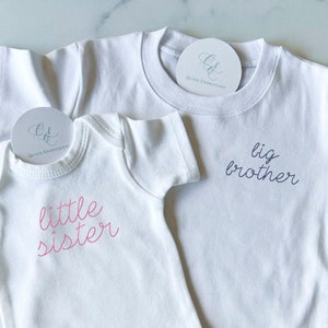 Baby Bodysuit or T-shirt for Big and Little Sister or Brother