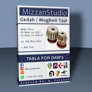 Gedah - Mogholi Tabla-samples VST-plugin med Midi-variation och högkvalitativ Wav-fil