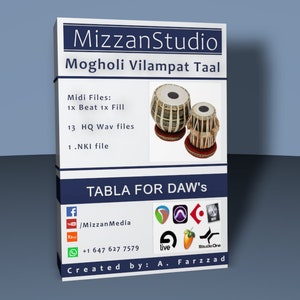 Mogholi Vilambit Tabla-samples VST-plugin med Midi-variation och högkvalitativ Wav-fil