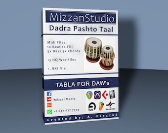 Dadra Pashto Tabla VST Plugin with Midi Variation and High Quality Wav file