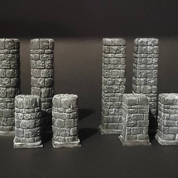 Brick pillars scatter terrain for tabletop rpg