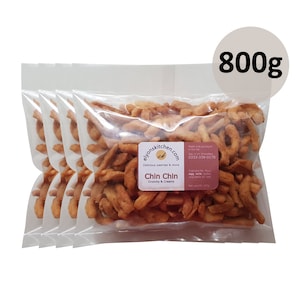 Flavourful Nigerian Chin Chin, 800g (200g X 4), Fried, Creamy and Crunchy Snack, Securely Sealed, Free Postage