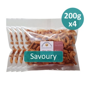 Flavourful Chin Chin, 200g X 4, No Added Sugar, Fried, Creamy and Crunchy, Ghanaian Party Chips, Securely Sealed, Free Postage