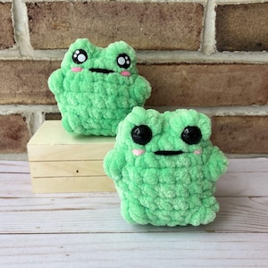 Chubby Frog Plushie, Pocket Frog, Frog Stuffed Toy, Frog Lover Gift, Desk Pet, Gift for Teen College, Best Friend Gift, Coworker Present