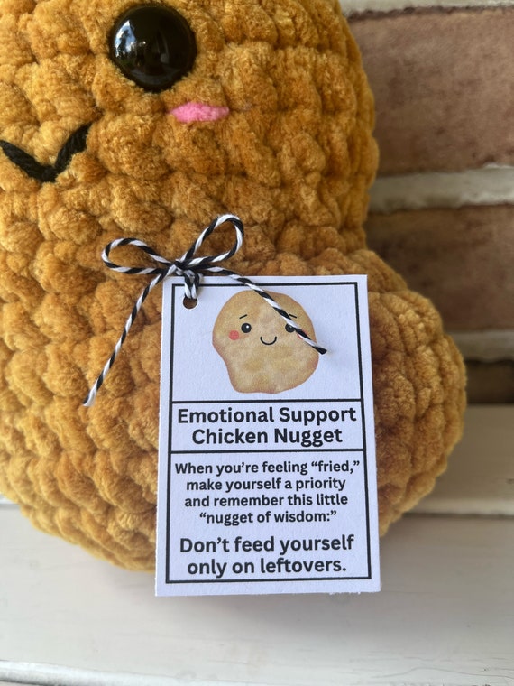 PRINTABLE Emotional Support Chicken Nugget Tags, Nugget of Wisdom