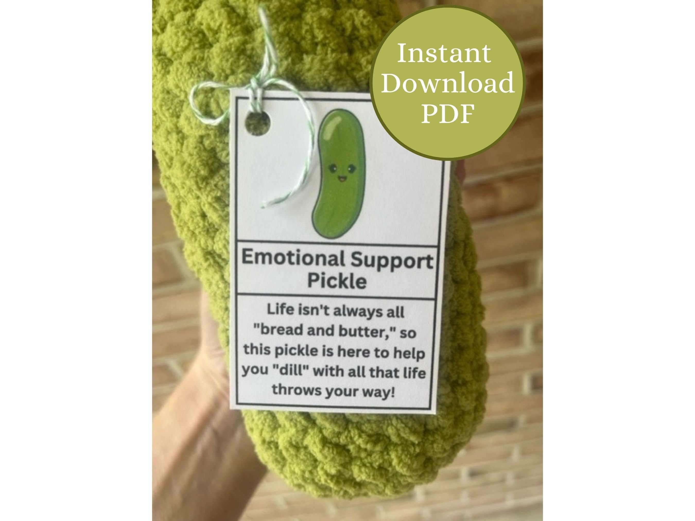 Emotional Support Pickle TAGS * PRINTABLE * PDF *