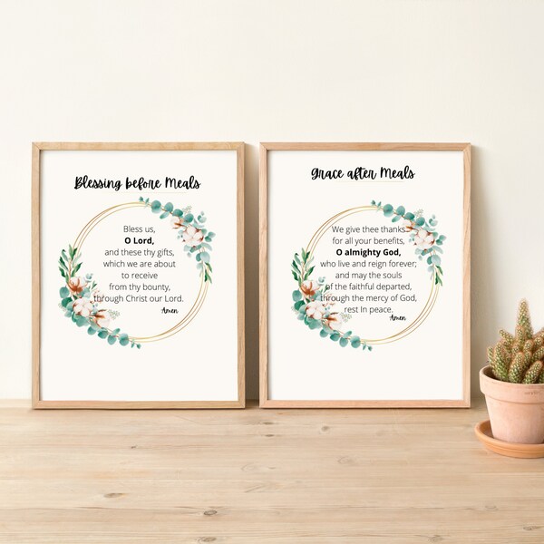 Catholic Meal Prayer - Etsy