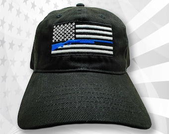 The Thin Blue Line Flag Black Hat