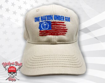 One Nation Under God American Flag Embroidered Hat