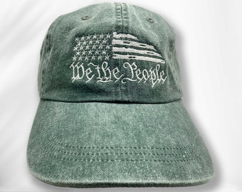 We The People Military Green Washed Hat