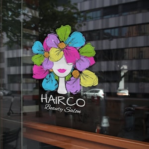Full Color Custom Printed Logo Decal - Decal for Business - Custom Color Sticker for Store, Cafe, Salon, Logo Decal for Car Vehicle Graphics