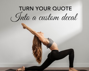 Custom quote sticker | Gepersonaliseerde muurkunst voor sportschool of yogaruimte