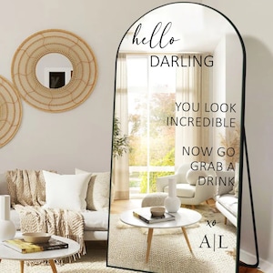 Custom Selfie Mirror Decal for Wedding Entry Sign Decal Wedding Welcome - Hello Darling, Friends Wedding Mirror Decal Selfie Mirror Sticker