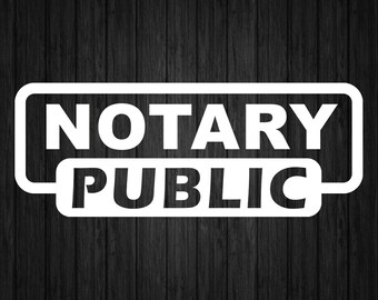 Notary Window Decal - Etsy