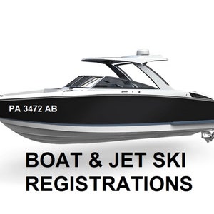 Benutzerdefinierte Boot Registrierungsnummern Vinyl Aufkleber Buchstaben und Zahlen Benutzerdefinierte Marine Boot Jet Ski Kayak Aufkleber Abziehbilder