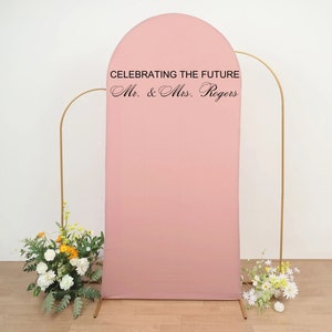 Celebrating the Future Mr and Mrs Decal for Sign Making Balloon Arch ...