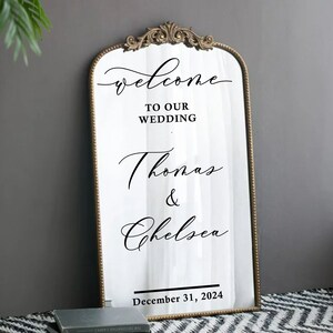 Welcome to Our Wedding Wall Decal - Soon to Be Mr & Mrs Personalized Wall Decal Sticker - Just Married - Wedding - Mr and Mr - Mrs and Mrs