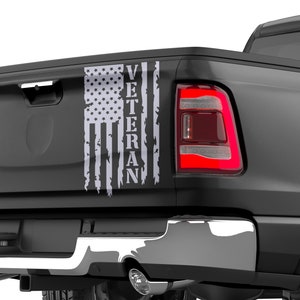 Veteran Vietnam Retired Distressed American USA US Flag Truck Tailgate Vinyl Decal U.S. Army Sticker  (10&quot; x 18&quot;)