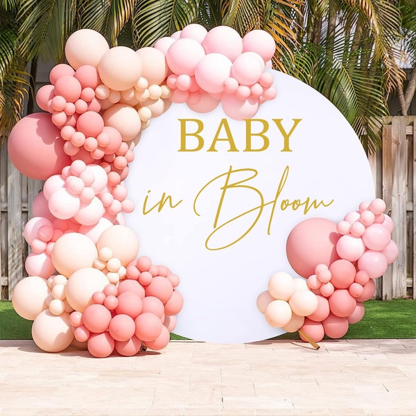 Baby Shower Decorations Baby in Bloom Decal for Balloon Arch, Gender Reveal Party Decorations, Gender Reveal Baby Shower Backdrop Ideas