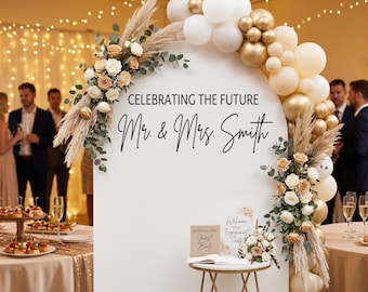 Future Mr And Mrs Decal, Engagement Party Decor, Bridal Shower Vinyl Welcome Sign Sticker