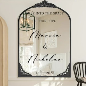 Custom Welcome Wedding Mirror Decal - Soon to Be Mr & Mrs Custom Mirror Lettering Decal Sticker - Just Married - Wedding Marriage Decoration