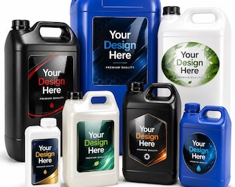 Custom Jerry Can Labels, Waterproof Vinyl Stickers, Personalized Chemical Container Labels, Oil Can Labels, Industrial Packaging Labels