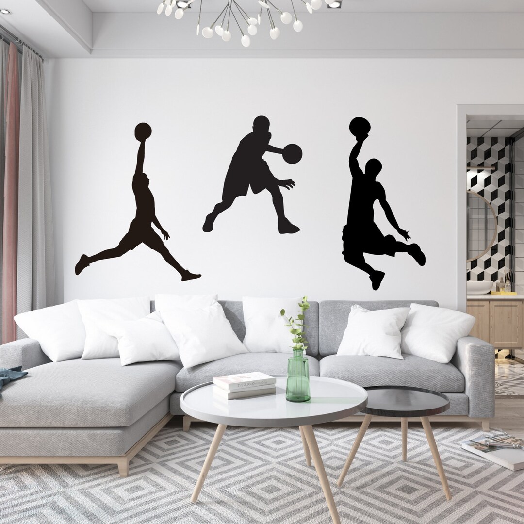 Basketball Player Wall Decal Jumpman Decal Basketball Vinyl Sticker