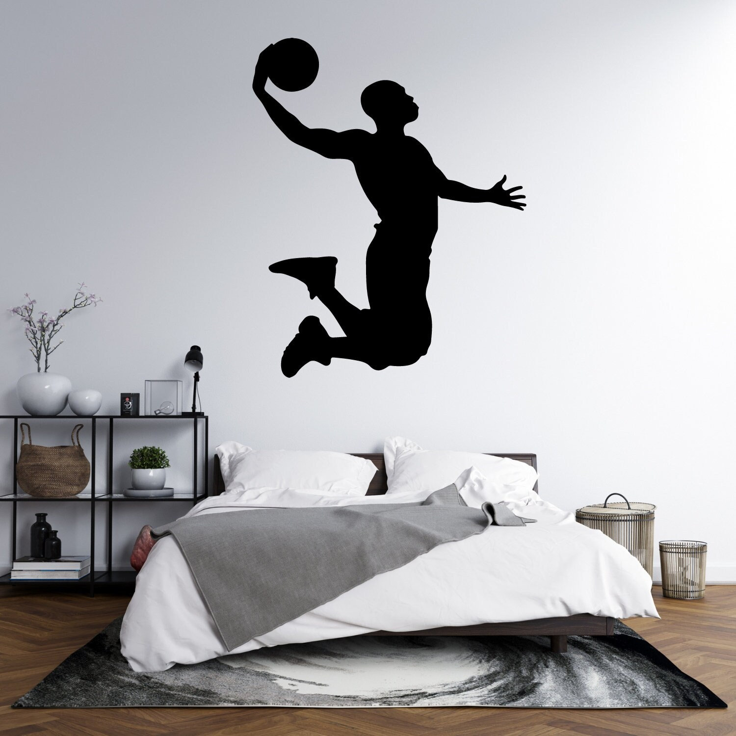 Large Basketball Wall Decal 34x35 Inch – 3D Self-Adhesive Sticker For Boys Bedroom & Sports Room - View #8