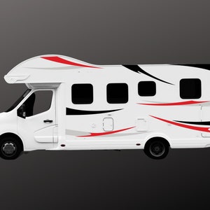 RV Side Decals, Trailer Hauler, Camper, Motor-Home Side Large Decals Graphics Kits Side RV Graphics Vinyl Decals - Both Sides