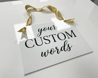 Personalized Wedding Aisle Sign, Ring Bearer Banner, Flower Girl Entrance Sign, Ceremony Decor