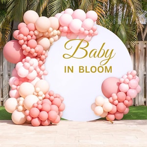 Baby in Bloom Baby Shower Party Decal Sign | Gender Reveal Girl or Boy Baby Shower Decal Sign | Baby Shower Pregnancy Wall Decoration Decor