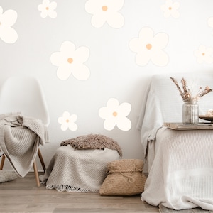 Daisy Wall Decals - Flower Wall Stickers, Nursery Decor, Kids Room Wall Art