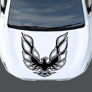 Car Hood Stickers Firebird Car Sticker Bird Vinyl Car Decal for Truck Pickup Vans Off Road Car Graphics Decals for Hood