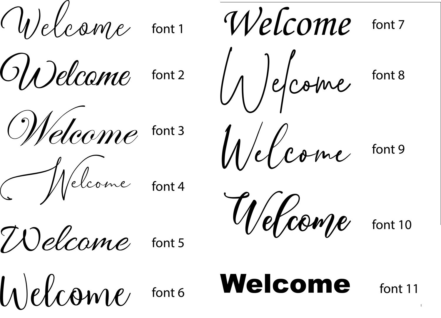 Custom Vinyl Text Decal – Choose Font, Color, Length - Etsy