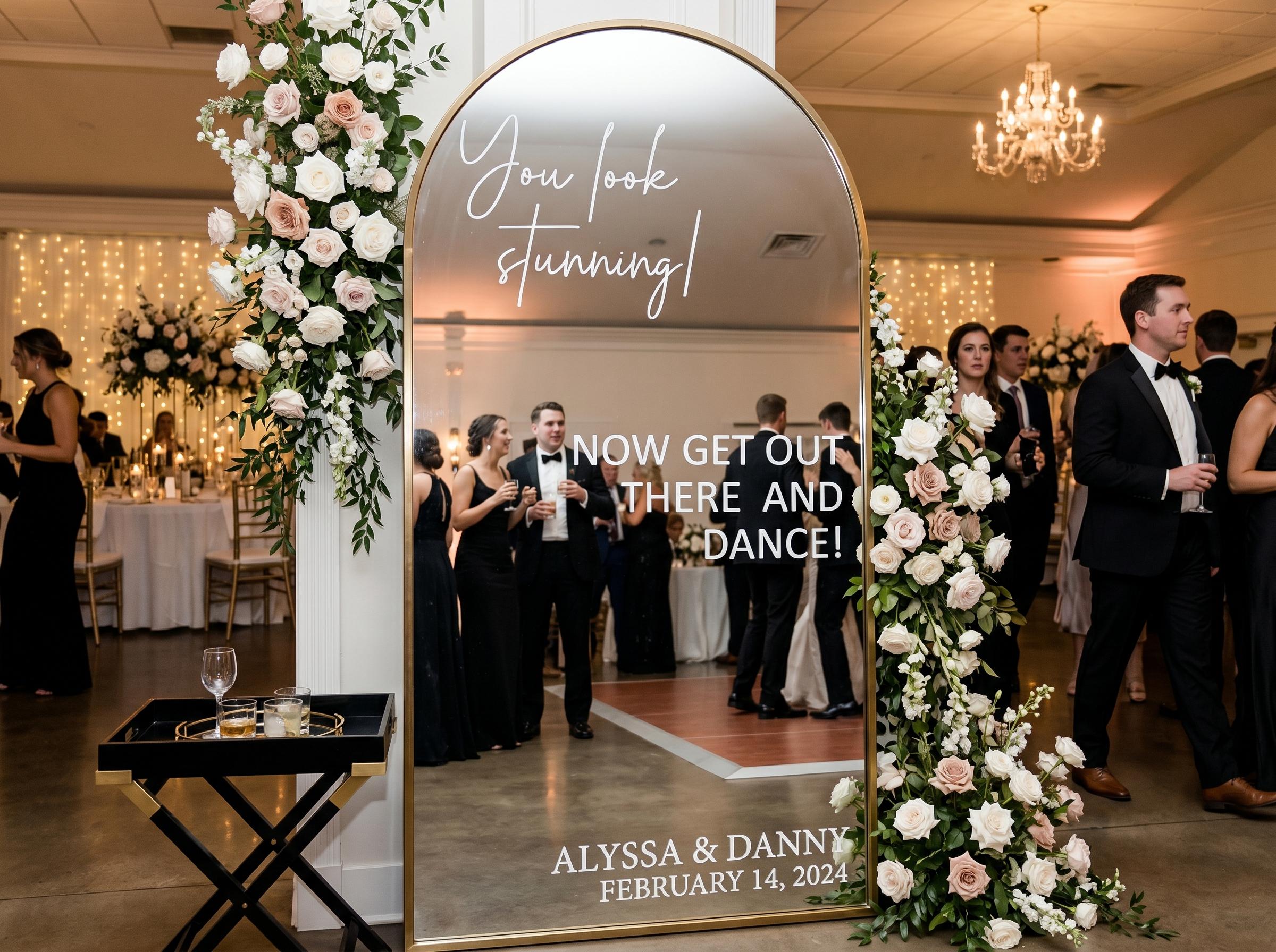 You Look Stunning Mirror Decal, Wedding Selfie Station Vinyl You Look Stunning Mirror Decal, Wedding Selfie Station Vinyl