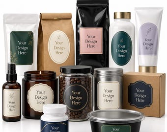 Custom Packaging Labels, Custom Product Labels, Waterproof Vinyl Labels, Personalized Packaging Stickers, Private Label Labels