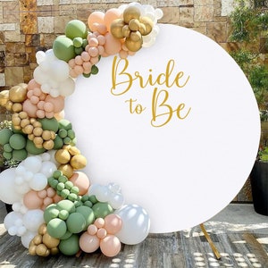 Bride to Be Aufkleber - Brautdusche Hintergrund - Fräulein zu Mrs Aufkleber für Ballonbogen - Personalisierter Brautdusche Aufkleber - Verlobungsfeier