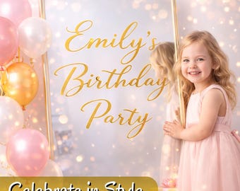 Custom Party Decal, Vinyl Lettering, Birthday Balloon Arch