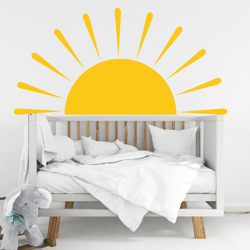 Half Sun Wall Decal - Etsy
