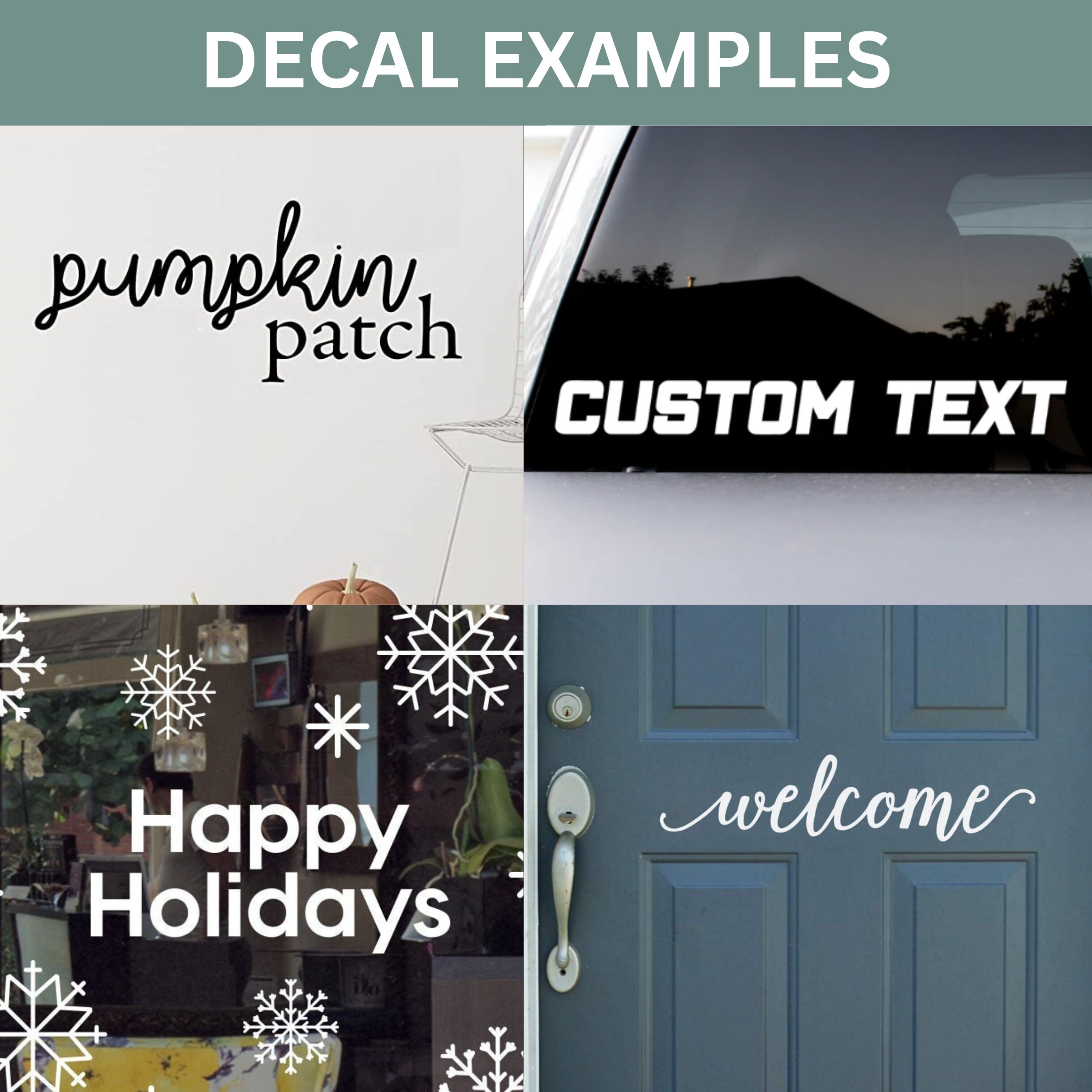 Custom Vinyl Text Decal – Choose Font, Color, Length - Etsy