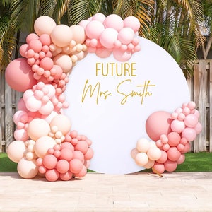 Future Mrs Brautparty Aufkleber - The Future Mrs, Miss to Mrs Aufkleber für Ballonbogen - Personalisierte Brautparty, Verlobungsparty Aufkleber
