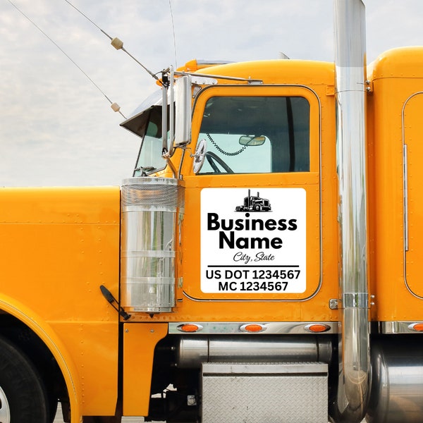 Semi Truck Logo and Dot Number Etsy