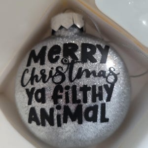 Personalized Glitter Ornaments