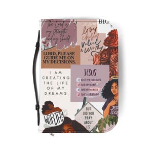 Stylish Bible Cover - Quote Bible Protector, Christian Gift, Faith-Based Accessory, Prayer Journal Holder, Inspirational Design