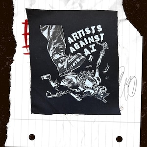 Artists Against  AI Upcycled Patches (read FULL DESCRIPTION)