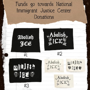 Upcycled-patches van ICE Charity afschaffen (lees de volledige beschrijving)