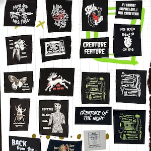 Toppe riciclate con testo, colori multipli (LEGGI LA DESCRIZIONE COMPLETA)