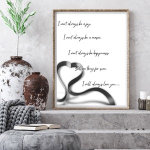 Always By ZaierSpeaks Romantic Wall Art Home Decor Office Decor Instant Download